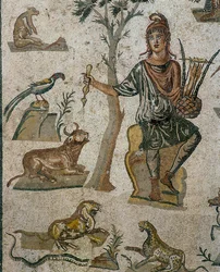 Orpheus omringd door dieren (detail)